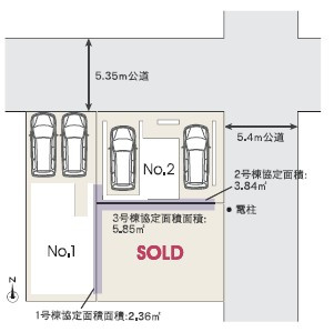 MELDIA北区生駒町134③｜名古屋市の戸建ならホームアップの区画図