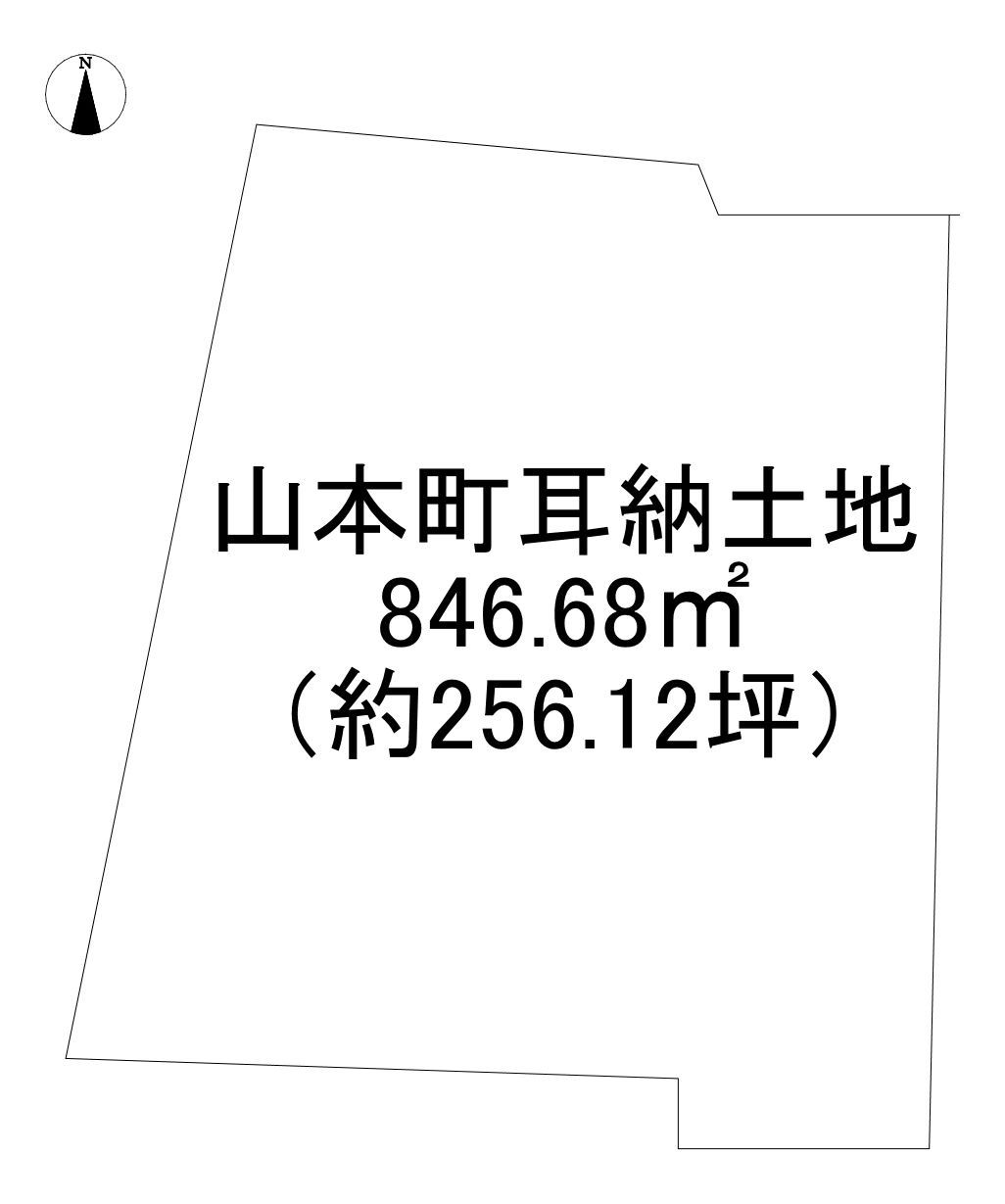 久留米市山本町耳納　売り土地の区画図