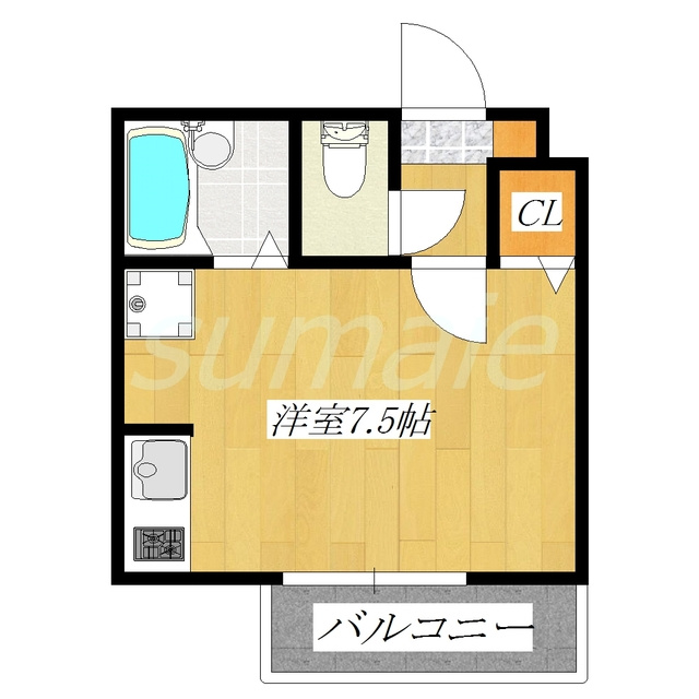 ユーハコート浮間舟渡の間取り|広々７．５帖！