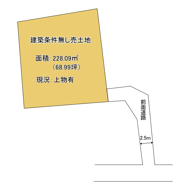 京都市北区上賀茂竹ケ鼻町　建築条件無し売土地の土地図
