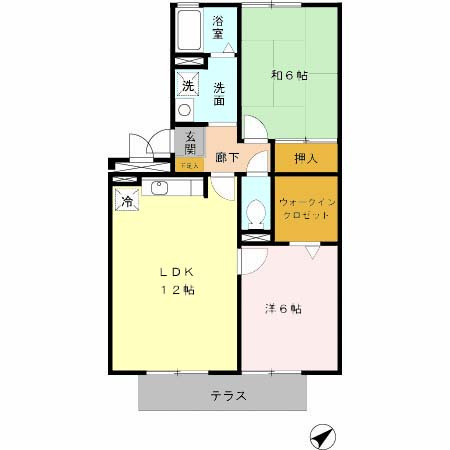 ウエストハイツの間取り
