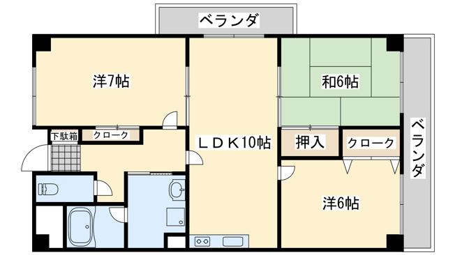 【間取り】 | グランシャリオＫ