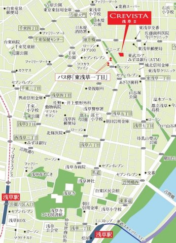 クレヴィスタ浅草Ⅱの地図