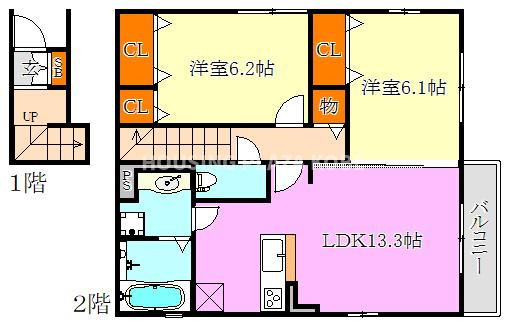 Gibbous House 十三夜の間取り