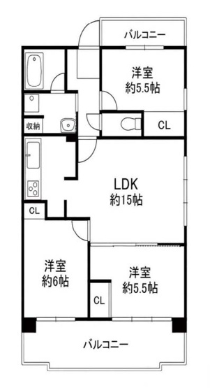 【間取り】 | プリオーレ京都西院 | 専有面積67.39㎡