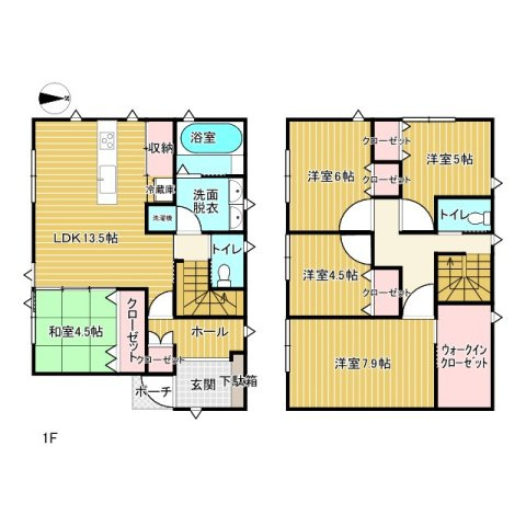 山形県山形市西田4-2-25北棟の間取り|5LDKの間取りです♪