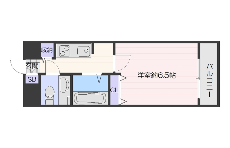 ジュネス東住吉の間取り|※別部屋の間取りのため若干相違あり