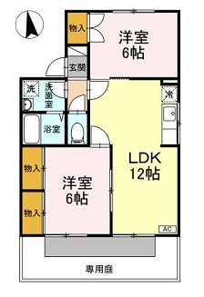 セジュール友清　Ｂ棟の間取り