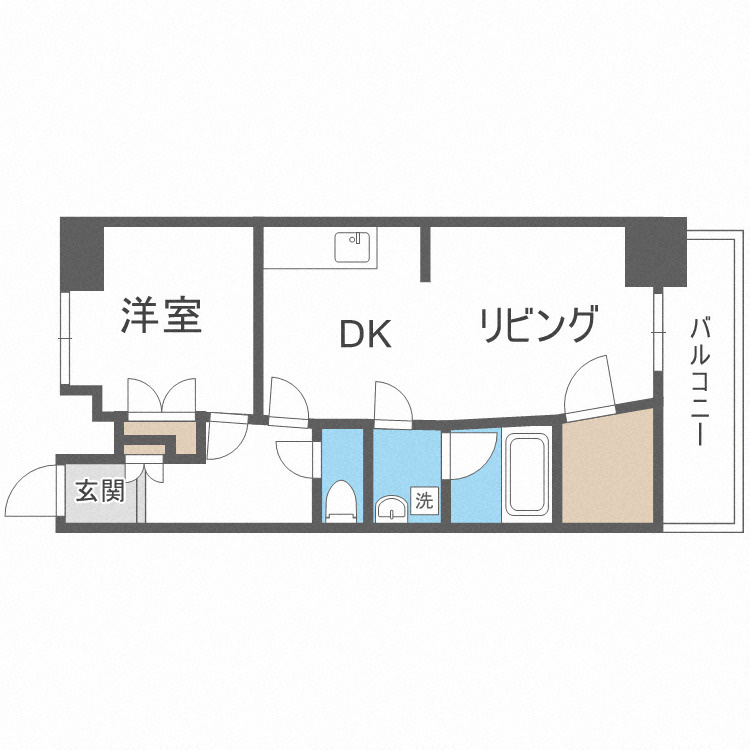 URBAN FLATS中之島の間取り|La Douceur中之島（ラドゥセール中之島）　間取り