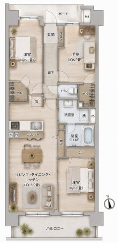 コスモ・ザ・パークス 調布多摩川の画像