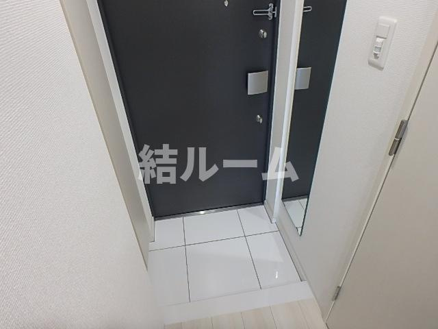 北区栄町の賃貸マンションの玄関