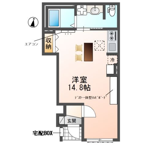 (仮称)　野々下1丁目アパートの間取り