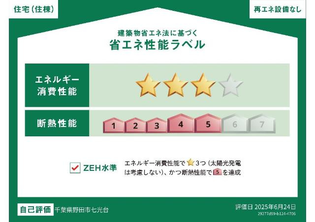 ウェストビレッヂⅠの外観|省エネ性能ラベル