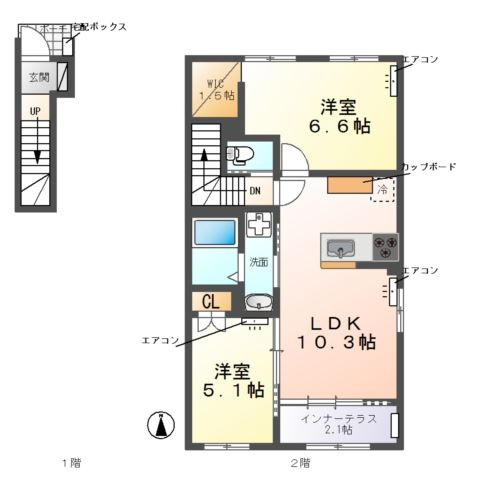 ウェストビレッヂⅠの間取り