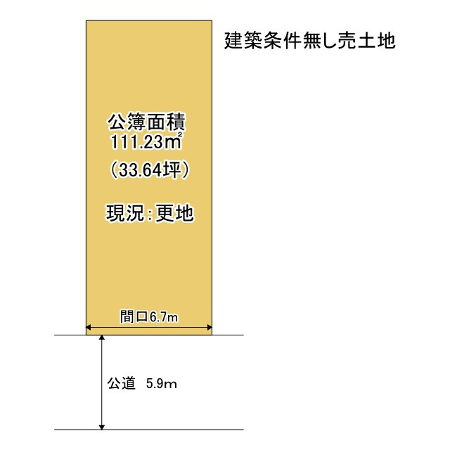 京都市北区紫竹上緑町　建築条件無し売土地の土地図