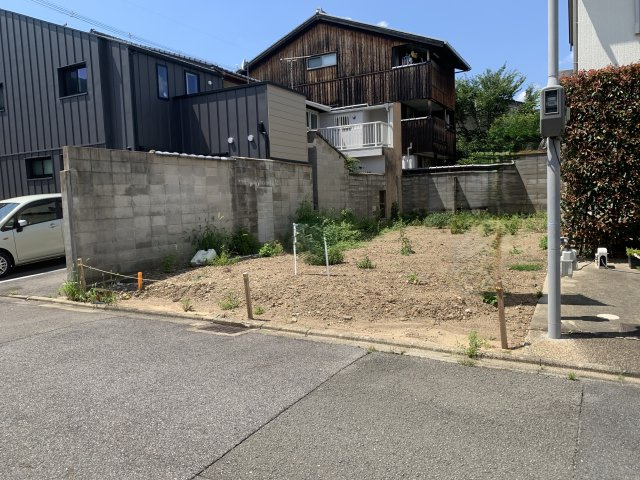 京都市北区紫竹上緑町　建築条件無し売土地の外観