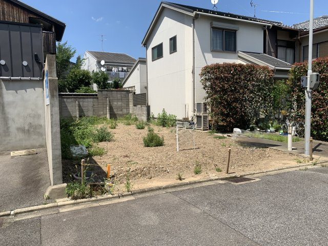 京都市北区紫竹上緑町　建築条件無し売土地の外観