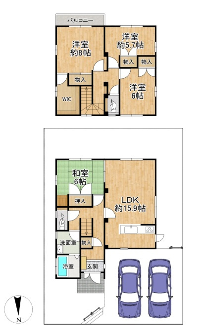 和歌山市六十谷・中古戸建・114926の間取り