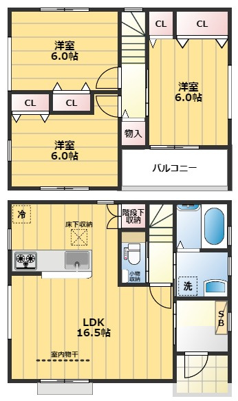 鯨井サイコロⅡ C棟の間取り