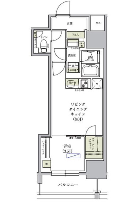 アーバネックス谷町四丁目の間取り
