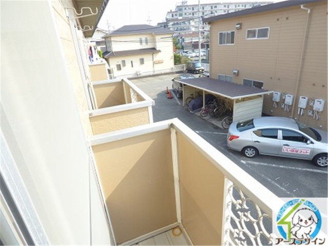中尾弐番館B棟のバルコニー|※類似部屋