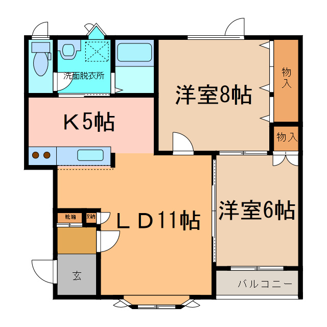 ハイツ伊藤Ⅱの間取り