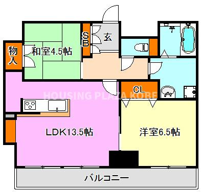 アスタ新長田タワーズコート2番館の間取り
