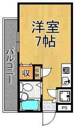 ロイヤルメゾン塚口8の間取り