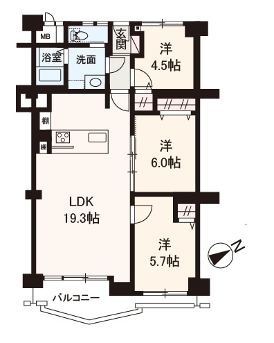 【間取り】 | 千里桃山台団地A-1棟 | 12階部分の高層階。南東向きで陽当り良好！78平米超の3LDKリフォーム物件。内覧をご希望の際はお気軽にお電話ください！