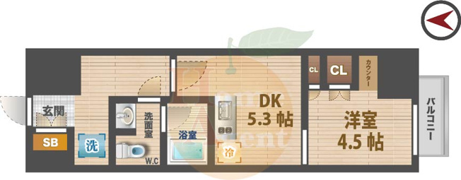 【間取り】 | NL新中野レジデンス | 1DKのお部屋です。