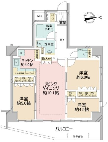 サンリヤン南砂町の間取り|9階部分・角部屋住戸につきまして日当たり・通風・眺望良好