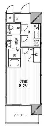 大阪市中央区農人橋１丁目の賃貸マンションの間取り