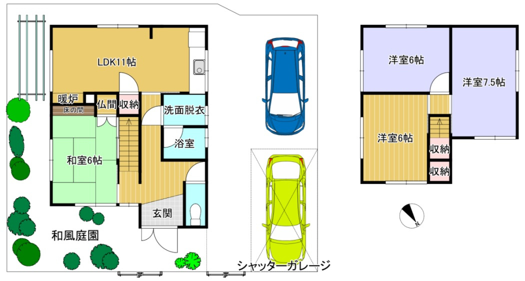 高砂市伊保崎南　　山陽電鉄「伊保駅」徒歩4分の間取り