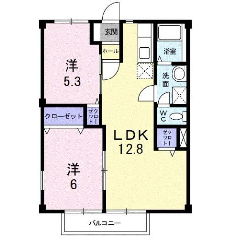 ニューシティ川島Ａの間取り|使い勝手の良い間取りです♪