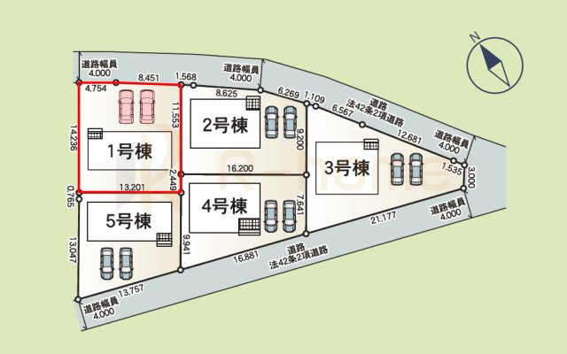 土浦市神立町第9　新築戸建て　1号棟の区画図|大きなお買い物だからこそ、メリット・デメリットを伝えさせて頂きます。
R-homeにお任せください♪