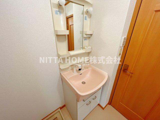 フロイライン　アミィＢの洗面所|シャワー付き洗面台も設置しています＊