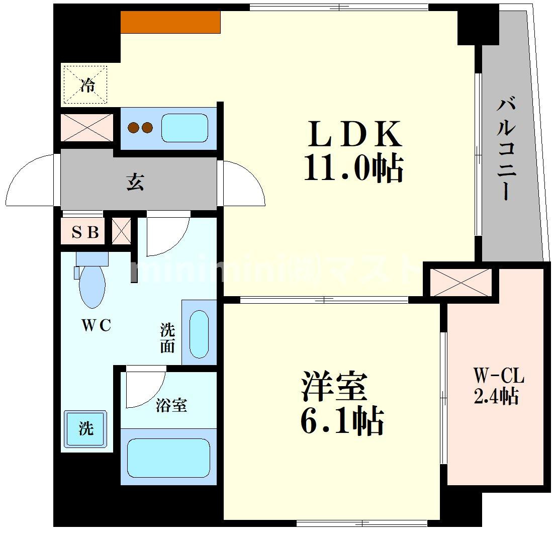 南堀江アパートメントリオの間取り