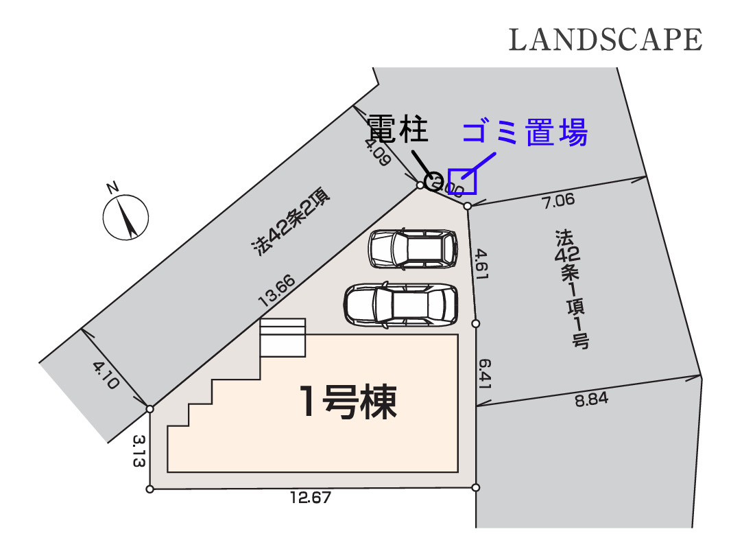 新築/新座種石神3丁目の区画図|駐車場あり（車種による）