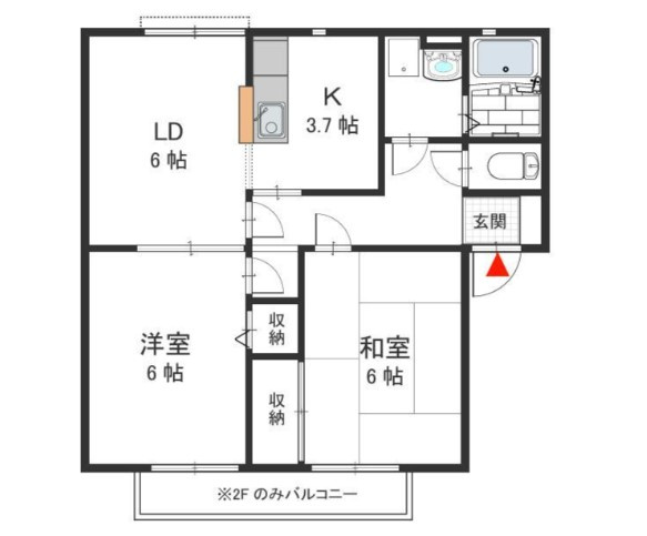 ヴァロンドール角田　Ｃ　の間取り