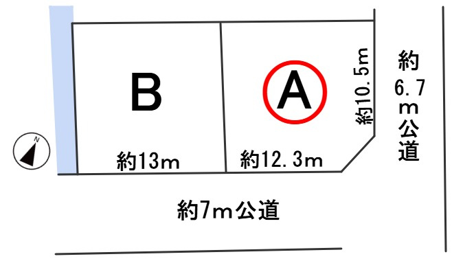 ６６９７０　羽島郡岐南町八剣9丁目分譲地の区画図
