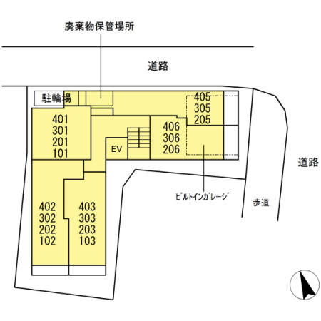 Ｎ－ＳＴＡＧＥ東別院の区画図