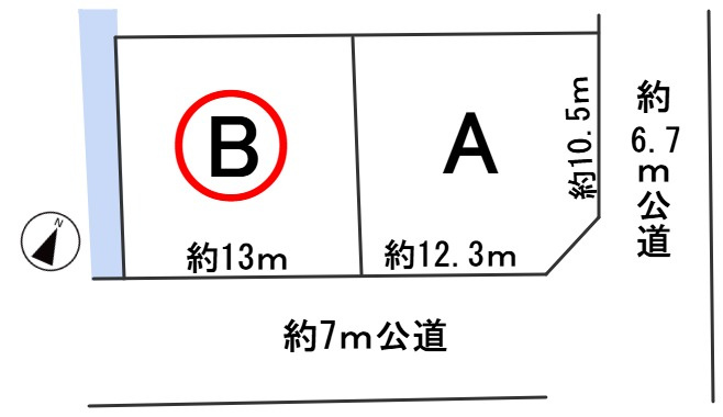 ６６９７１　羽島郡岐南町八剣9丁目分譲地の区画図