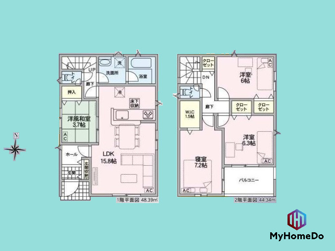 北区東味鋺　第4の間取り