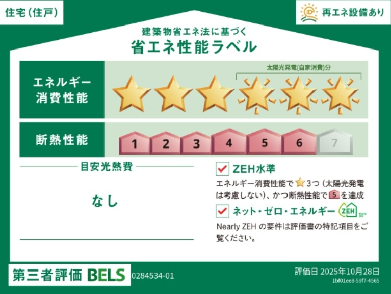 エバーグリーンの省エネ性能ラベル