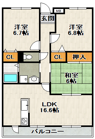 パティオ宝塚の間取り