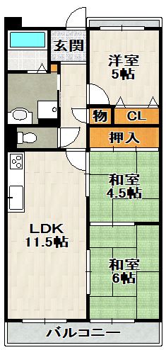 グレース本館の間取り