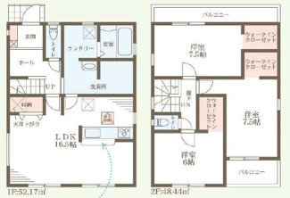 【間取り】 | 新築戸建　神戸市西区王塚台６丁目 | ３ＬＤＫ