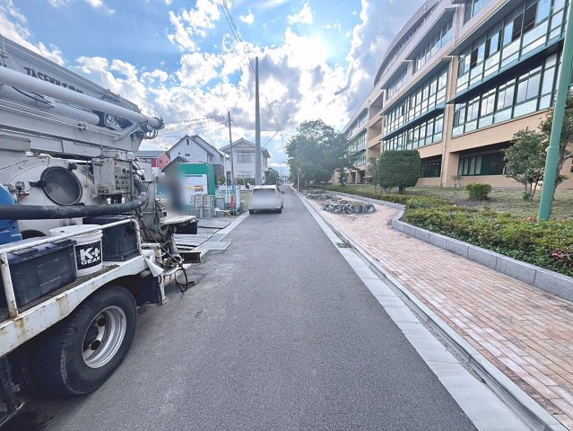 新築戸建・新築建売　福島市宮下町　第四小・第四中の前面道路含む現地写真|前面道路