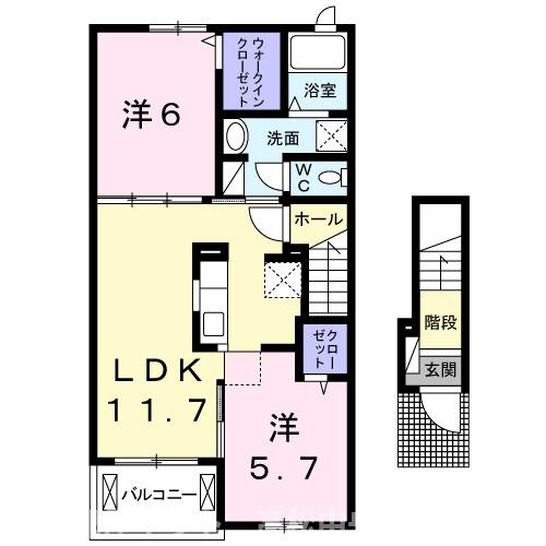 【間取り】 | クラール春日Ｃ