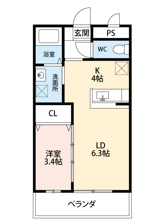 ハウス桐里　　　刈谷市の賃貸ならクラスホーム刈谷店の間取り